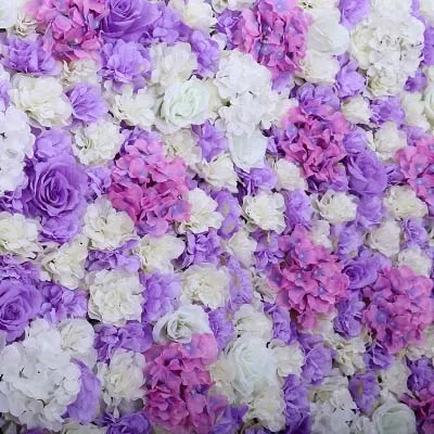 light purple Гортензия Роза арочный цветок на стену 40*60 см guelder искусственный flowe лайнер, DIY декоративный свадебный фестиваль цветок ковер дорожная линия - Цвет: light purple