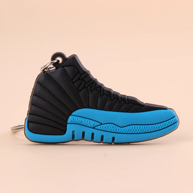 Picture Color5 Брелок Новые экзотические мини Jordan 12 ретро обуви ключевая цепь Для мужчин и Для женщин детские подарочные брелки на баскетбольных кроссовок ключ держатель Porte Clef - Цвет: Picture Color5