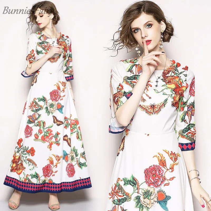 BunniesFairy 2018 Лето Prairie Chic Стиль Для женщин цветок бабочка животных Цветочный принт
