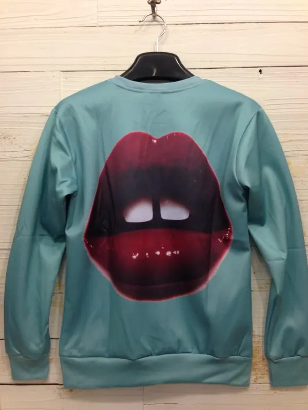 Объёмный рисунок (3D-принт) Толстовка Красивые губы печатных для мужчины и женщины