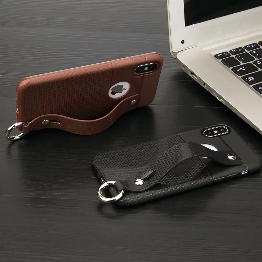 Case For iPhone 6 6s 7 8 Plus Hand strap case Ultra-thin soft silicone XR XS Max Cover |