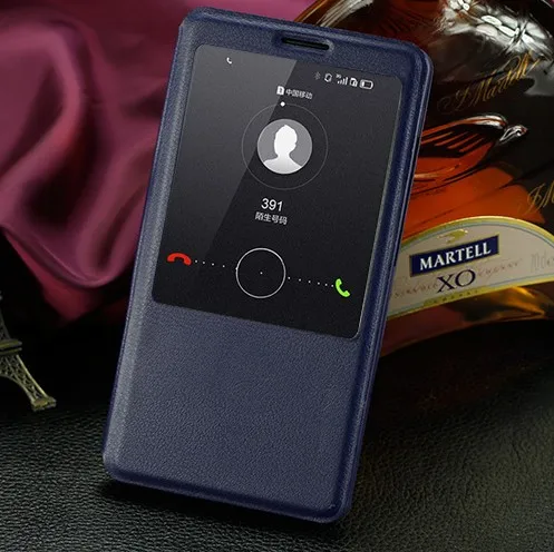Navy blue Для Xiaomi 5S Plus, чехлы из искусственной кожи, флип-чехол для Xiaomi 5 4 Xiaomi5 Xiaomi5s, чехол с окошком спереди, смарт-чехол, роскошные mi5 mi5s сумки - Цвет: Navy blue