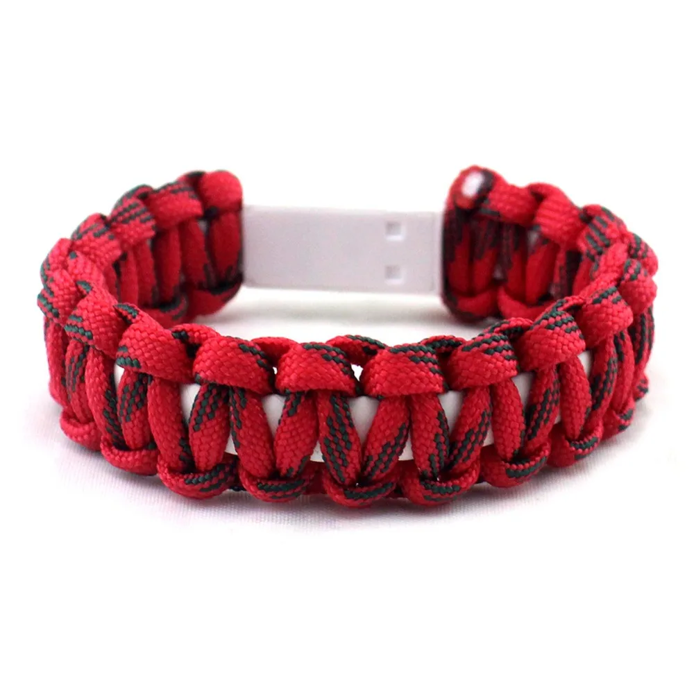 Umbrella Rope Bracelet For Samsung Xiaomi Android USB Data Cable Charger Multifunction Bracelets Bangles | Украшения и аксессуары