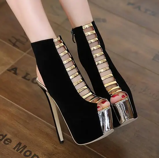 Насосы лодыжки ремень сандалии 16 см Высокие Каблуки обуви Лето 2017 Партия Обуви