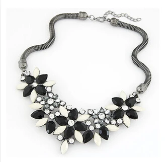 Ожерелье и кулоны Ahmed для женщин украшения в виде цветов страз 3 вида цветов|statement