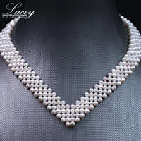 lacey fine freshwater pearl choker necklacemuiltlaye pearl vintage necklace for women small pearl jewelry clavicle necklace