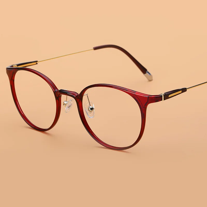 Модные искусственные очки для женщин женские круглые винтажные оптические