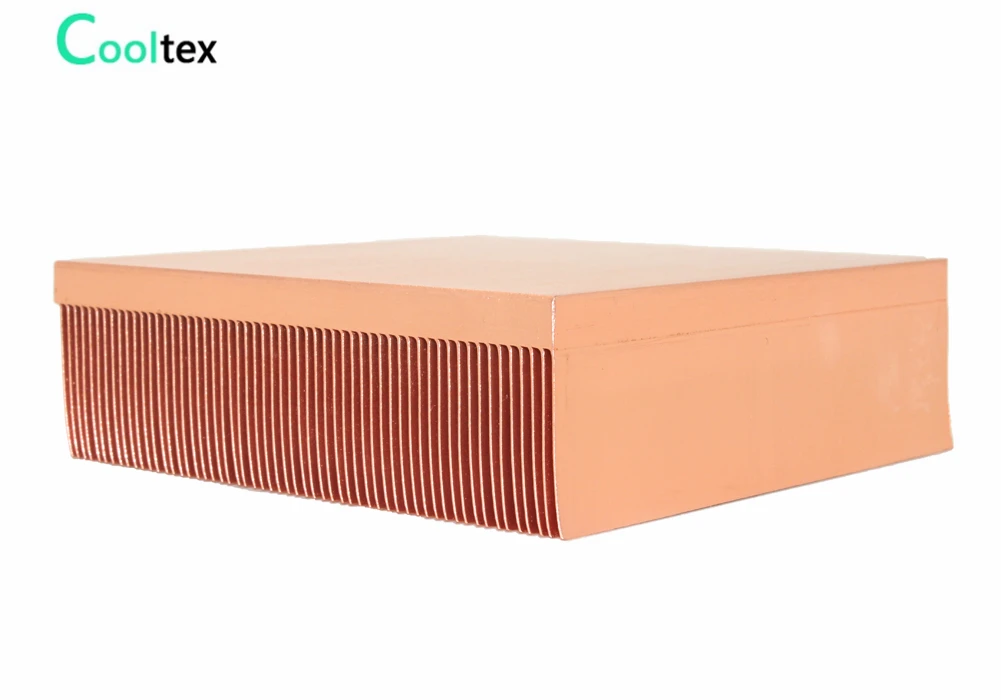 

Pure Copper Heatsink 89.5x89.5x27.5mm Skiving Fin Heat Sink Radiator For Electronic Chip LED integrated circuit Cooling Cooler