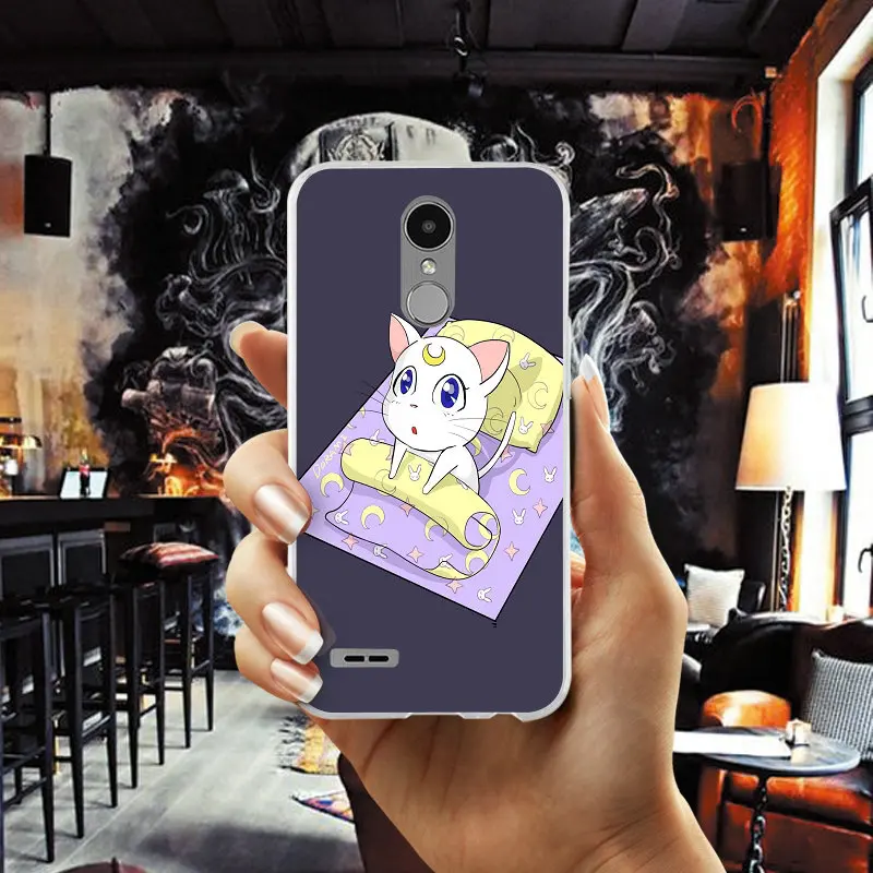 Мультфильм Сейлор Мун Мягкие силиконовые ТПУ чехол для телефона LG K4 K7 K8 K10 2017 G2 G3