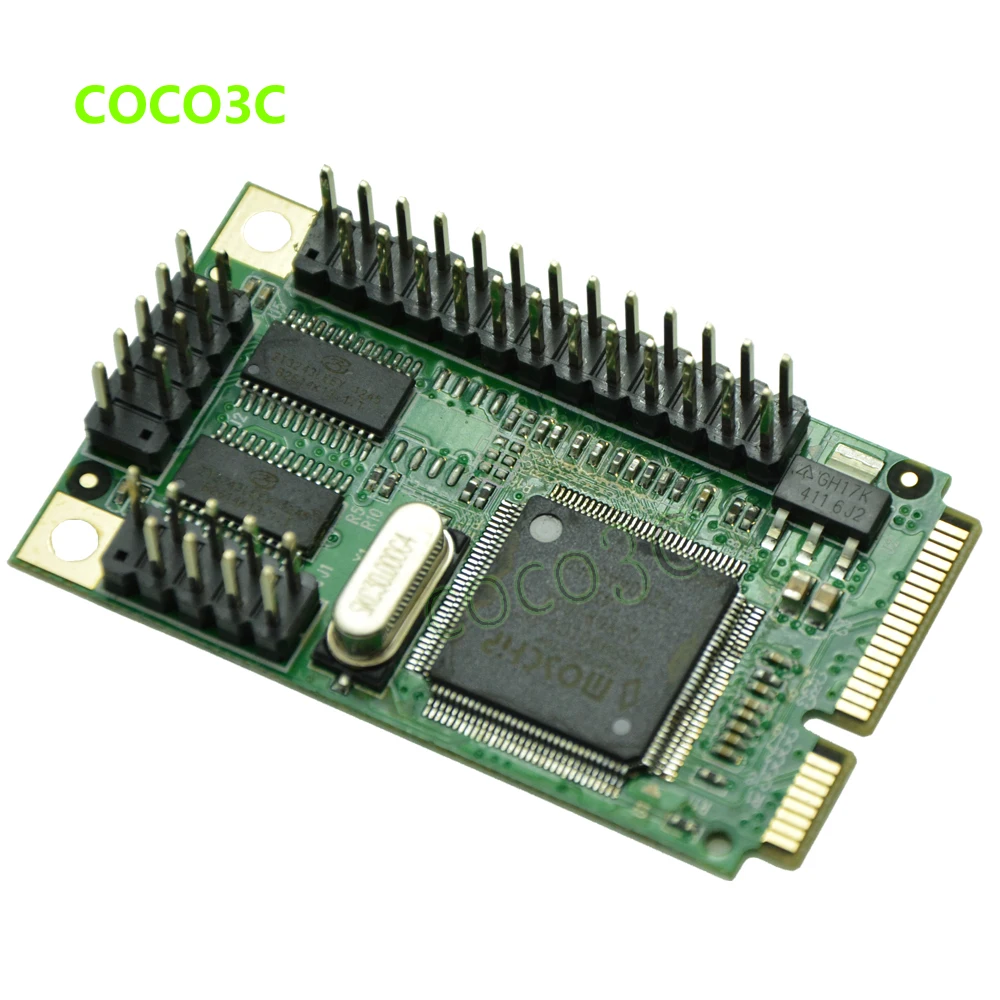 Mini PCIe 2 Serial + 1 параллельная плата контроллера ввода/вывода mini PCI-express на порт RS232 com