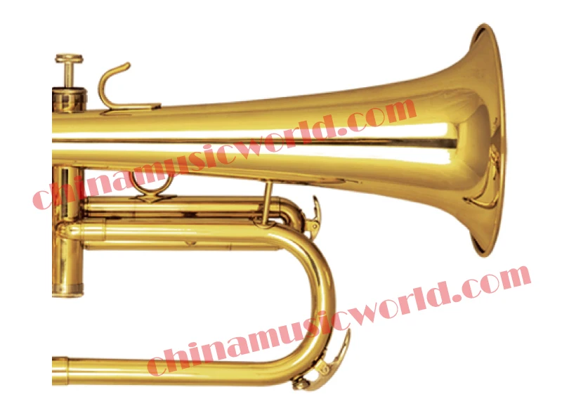 Китайский музыкальный мир желтая латунная флугелевая труба (CMWFH 1100)|flugelhorn trumpet|brass