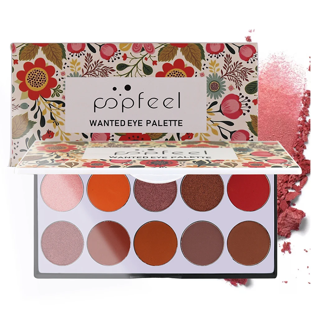 Popfeel Waterproof Matte Eyeshadow Palette Eye Makeup Glitter Shadow Long-lasting Make Up Cosmetic Nude Color |