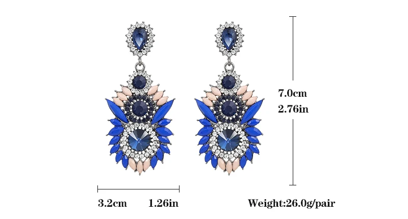 Женские акриловые серьги капельки VEYO винтажные с кристаллами лидер продаж|jewelry
