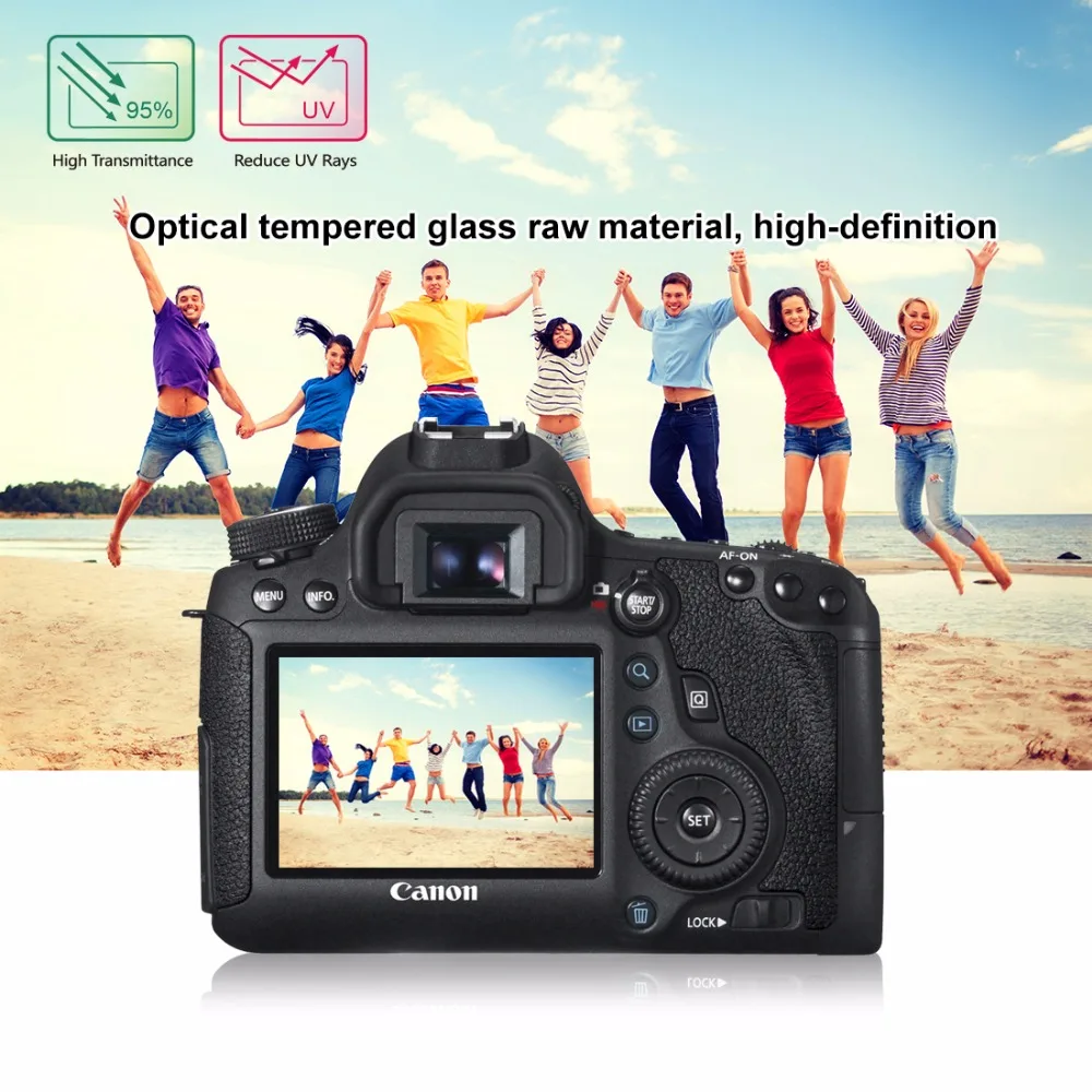 0,3 мм 2.5D самоклеящиеся Стекло ЖК-дисплей Экран протектор для sony A6000/A6300/A6500