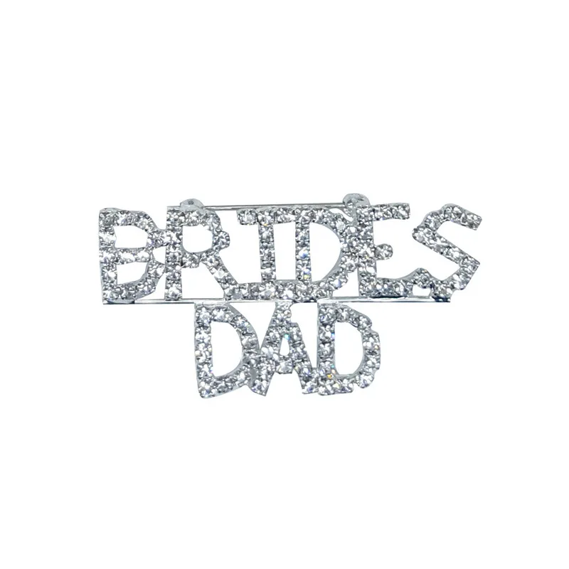 Муса горный хрусталь брохес Crystal Clear Цвет &quotневесты папа&quot Броши Шпильки для Для