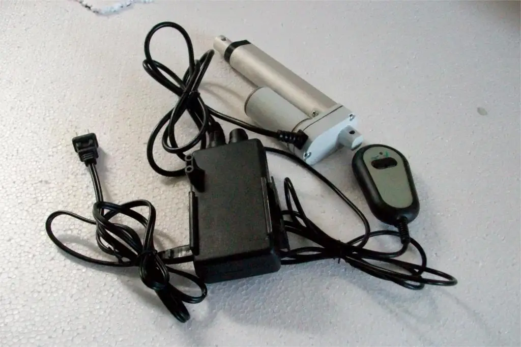 

12v 24v 300mm mini linear actuator with DC motor, control box and hand set for window blinds-1 kit