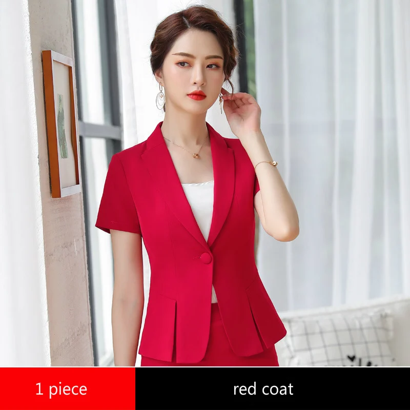red coat Женские костюмы, элегантная профессиональная одежда, шикарные розовые красные блейзеры, офисные женские модные повседневные рабочие костюмы, пальто и брюки, женская одежда - Цвет: red coat