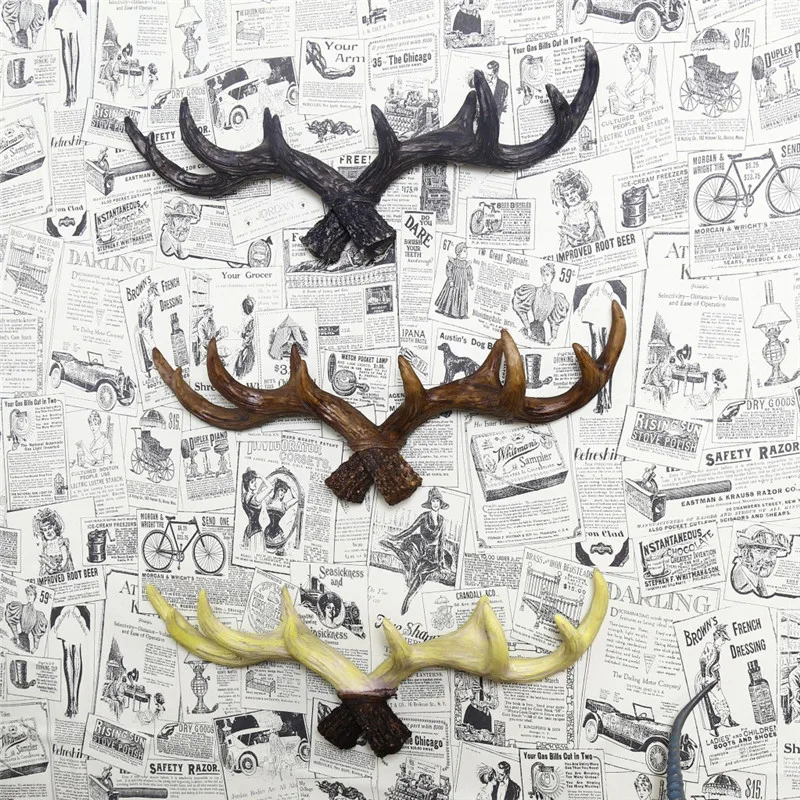 Рога одежда шляпа Вешалка настенная Домашний Декор американский творческий крюк