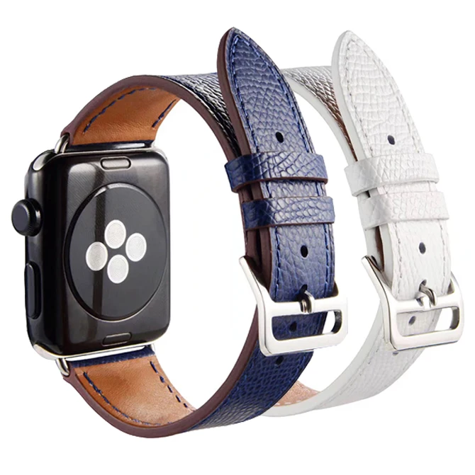 Кожаный ремешок для Apple Watch группа 42 мм 38 40 44 Роскошные Ссылка ремень Iwatch серии 1 2 3