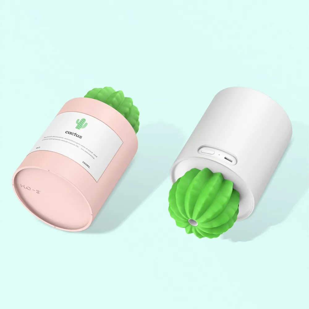 280 ml USB увлажнитель воздуха кактус сроки ароматерапия диффузор тумана, Fogger мини Арома диффузор с ночник для дома