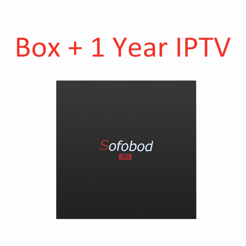 Sofobod R1 Android tv Box WiFi 4K 1 год Испанский Французский IP tv подписка GOTIT IP tv 5000Live+ 3500VOD Movistar цифровое испанское ТВ - Цвет: Sofobod-1 Year IPTV