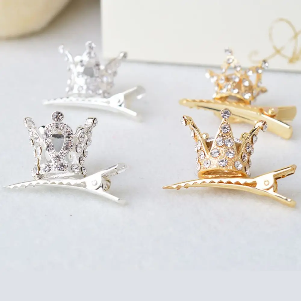 Модные детские заколки для волос с блестящей короной милые стразы Хрустальная