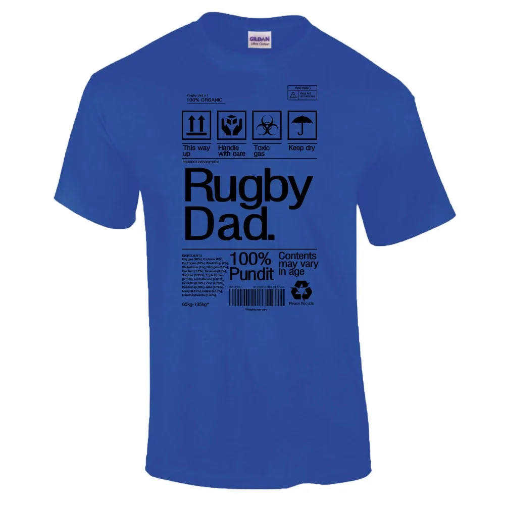 Стильные модные мужские повседневные футболки Rugbyer Dad продукция этикетка на День