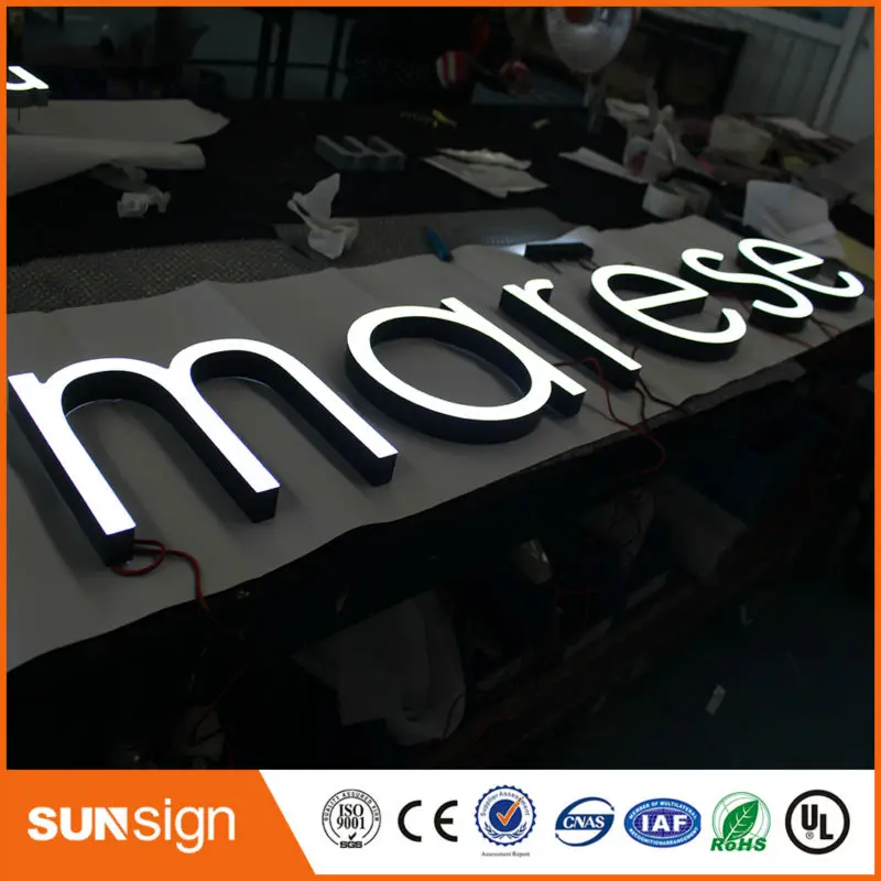 frontlit a acrylic with led sign
