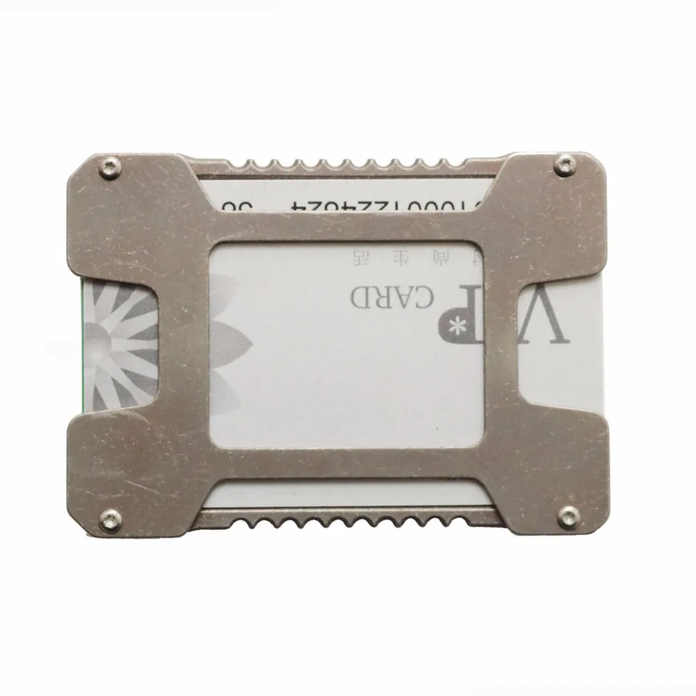 Мужской кошелек из титанового сплава металлический RFID блокирующий чехол для