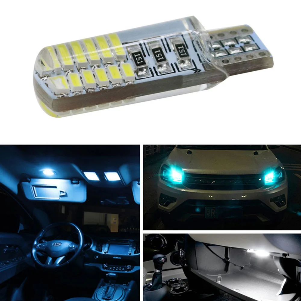 YSY 50 шт. T10 Silica 3014 24SMD автомобильная светодиодная лампа декоративная указатели