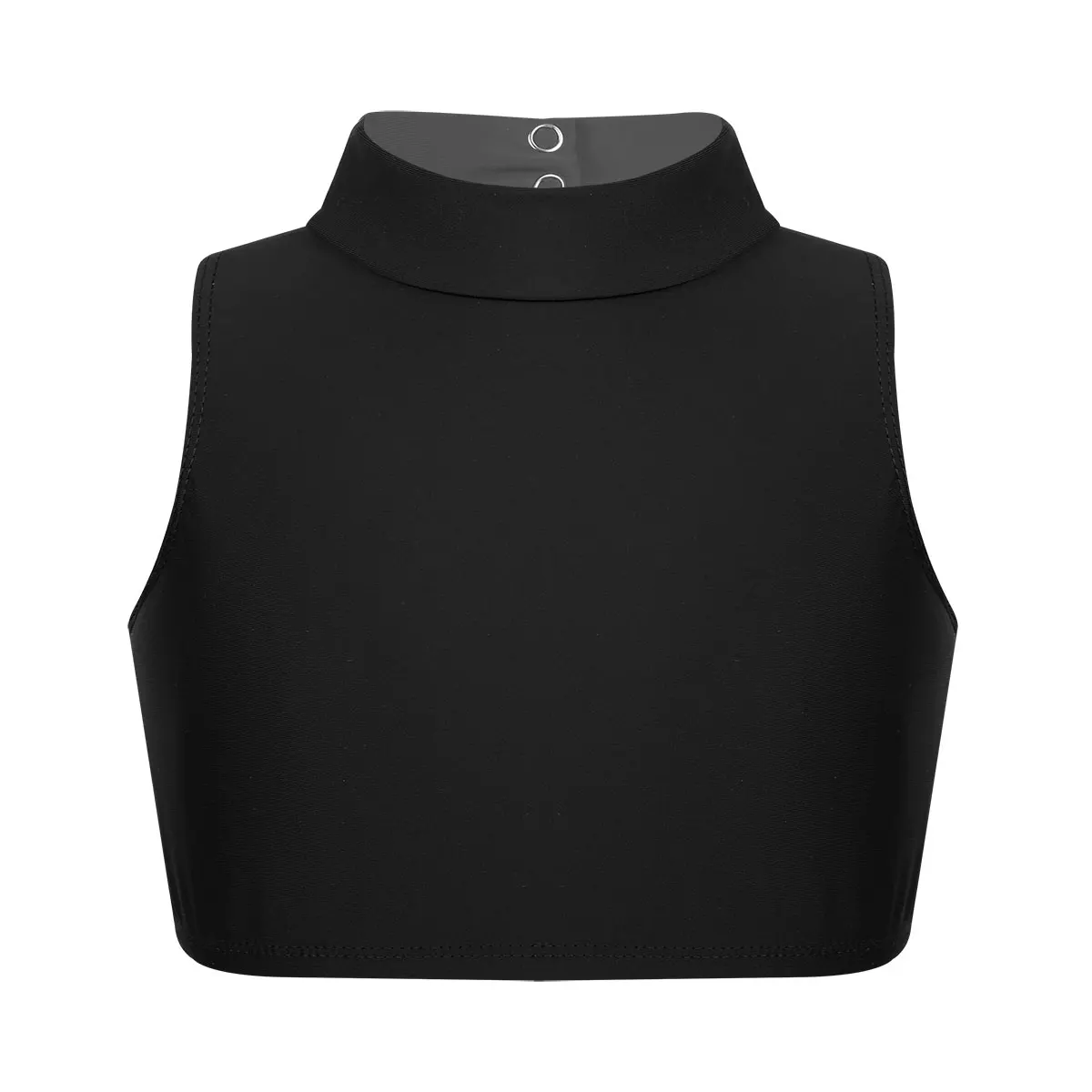 Black IIXPIN, детский топ на бретелях для танцев, балета, укороченный топ без рукавов с вырезом крест-накрест на спине, топы для балета, спортивный бюстгальтер - Цвет: Black