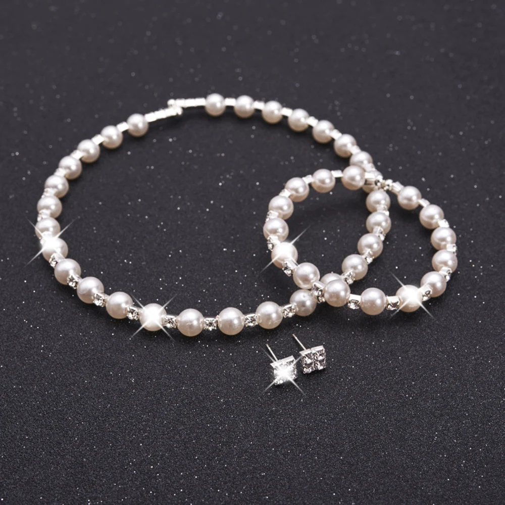 AINAMEISI модные свадебные выпускные жемчужные Ювелирные наборы для женщин