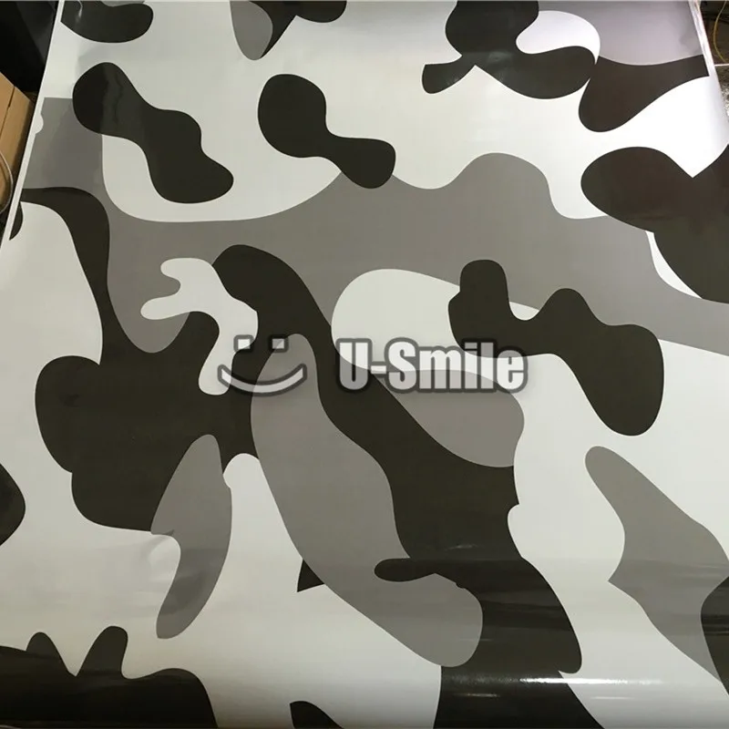 Jumbo Camo наклейка бомба виниловая обертка Черный Серый Белый Снег Камуфляж