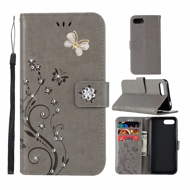 Diy Алмазный кожаный флип чехол для huawei смартфона Honor 8X10 Lite 7c 7a Pro Y9 Y7 Y5 Y6 Prime Pro P smart P20 P9 P8 lite