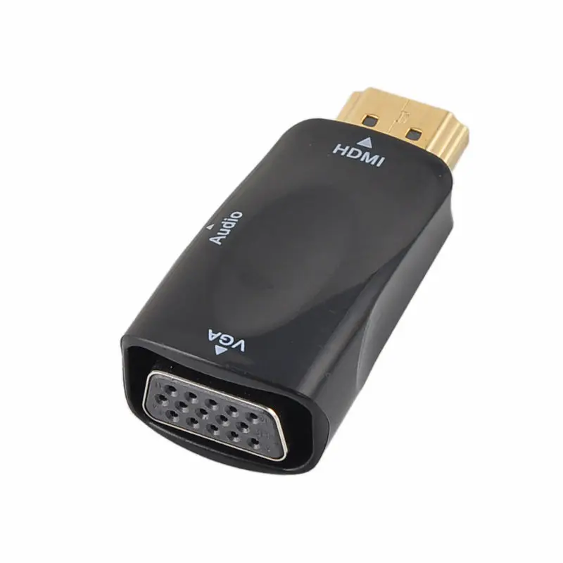 Новый лучший портативный HDMI к VGA адаптер 1080P папа Женский конвертер с аудио