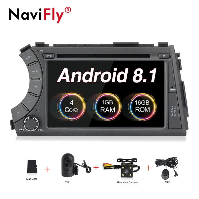 Android8.1 четырехъядерный 2din автомобильный dvd кассетный радио стерео плеер для ssangyong kyron actyon с BT wifi RDS FM 3g