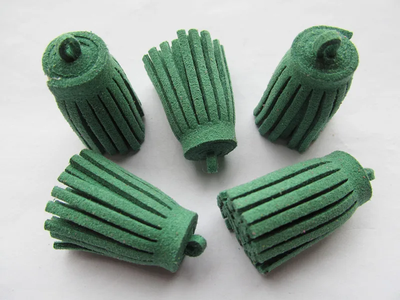 

Free Shipping 10pcs 33mm Handbag Tassels,DIY Accessories, Green Korean Fleece Suede Cord,Chamois Macrame Bag Component