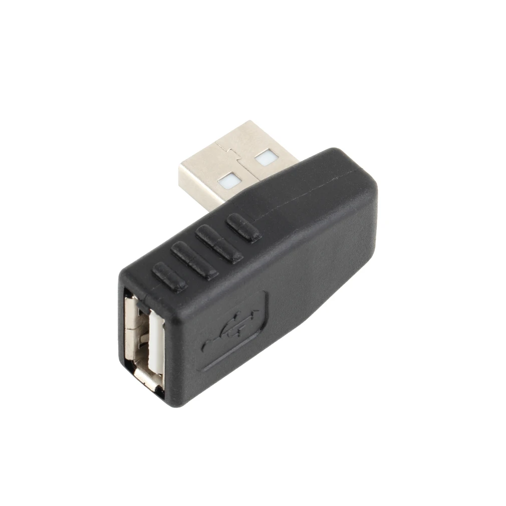 Мини Портативный правый угол 90 градусов USB A штыревой к Женский адаптер