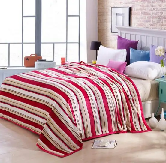 Коралловый флис ткань одеяло супер мягкий спальный кровать Портативный для