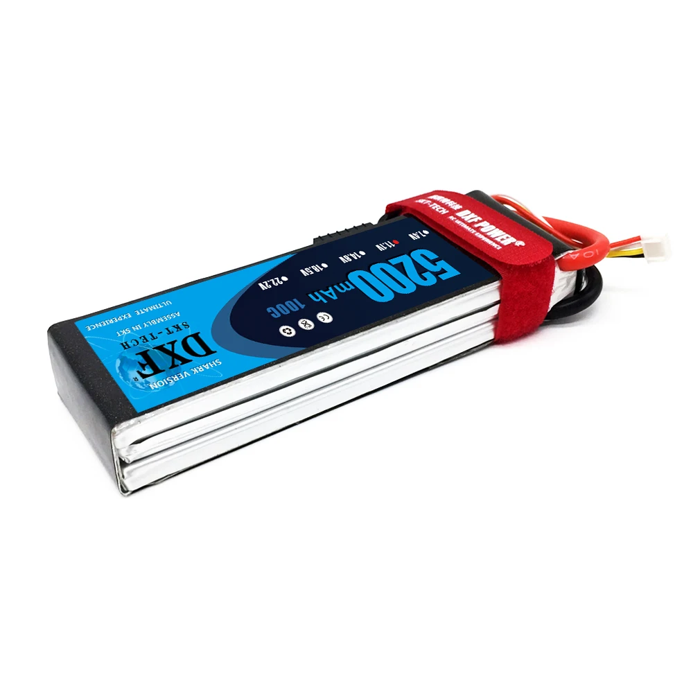 

DXF Good Quality Li-Poly Battery 3S 11.1V 5200mAh 100C MAX200C RC Car Lipo Bateria For Race Car Multicopter Quadcopter