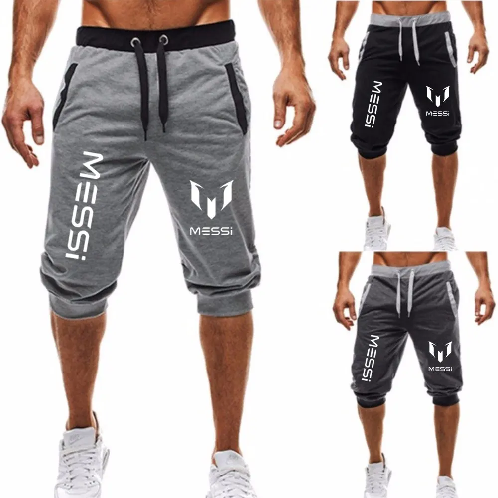 Шорты мужские с принтом Месси спортивные штаны для отдыха и фитнеса дышащие