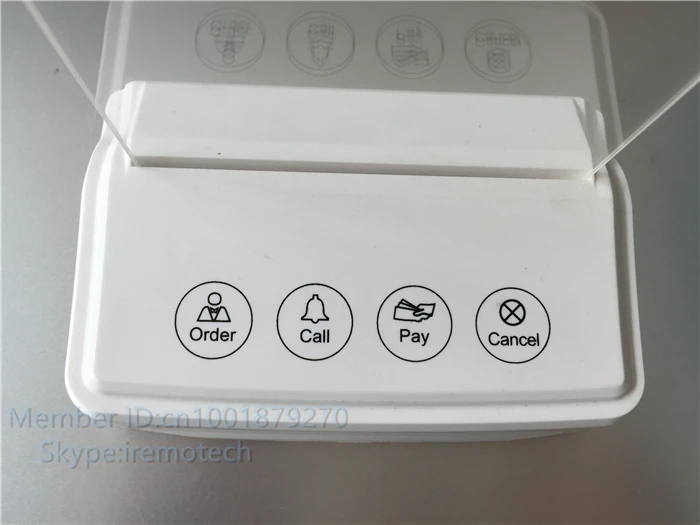 4-button сенсорный пресс беспроводной вызов кнопка Настольного абонент с меню карты
