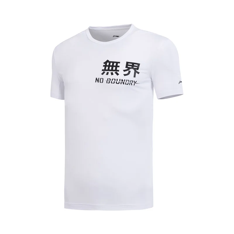Мужская Спортивная Футболка Li-Ning дышащая футболка из 87% полиэстера с подкладкой