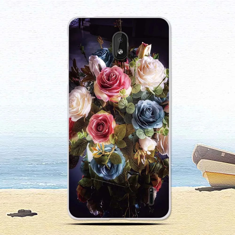 Случай для Nokia 1 Plus с цветочным рисунком, Мягкий Силиконовый ТПУ защитный чехол для Nokia 1 Plus, чехол для телефона s Capa Fundas