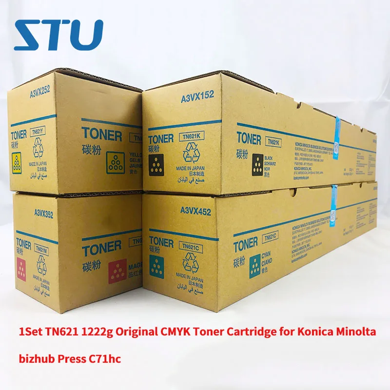 1 комплект новый оригинальный картридж TN621 1222 г с тонером CMYK для Konica Minolta bizhub Press C71hc