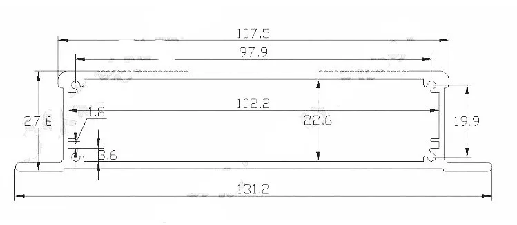 1 шт. алюминиевый корпус для самодельных динамиков дома дизайн 28*132*130 мм коробка