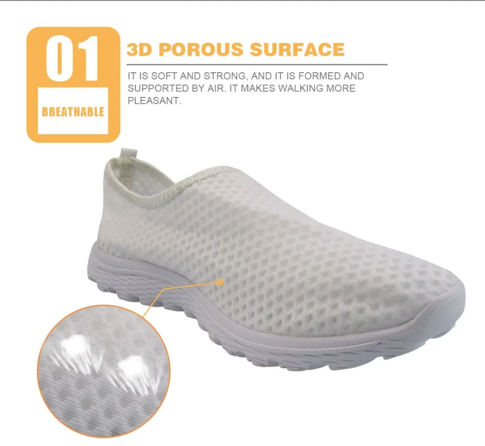 Кроссовки женские летние из сетчатого материала с мультяшным принтом | Обувь