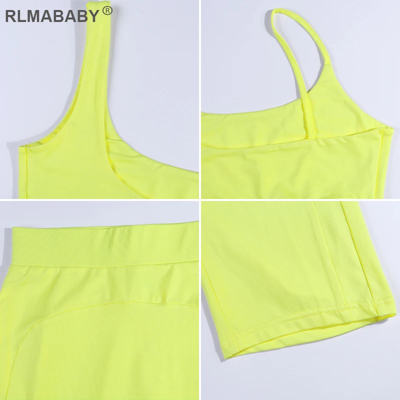 RLMABABY короткий топ на бретелях и шорты комплект с открытой спиной высокой талией