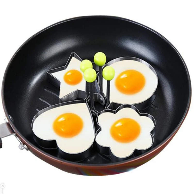 4 шт./компл. Нержавеющая сталь Fried Egg форма для печенья Форма омлета плесень жарки