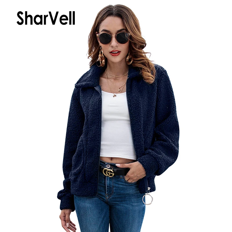 Sharvell Женская Повседневная весенняя куртка из искусственного меха Базовая